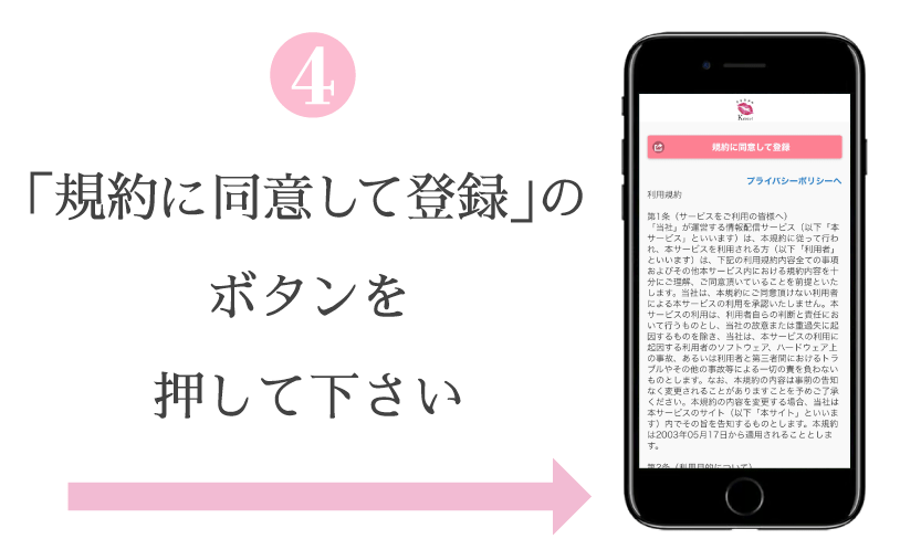 How to4 利用規約に同意して登録